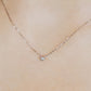 10K Diamond Petit Solitaire Necklace (White Gold) - Model Image