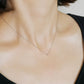 10K Diamond Petit Solitaire Necklace (White Gold) - Model Image