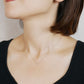 10K Diamond Petit Solitaire Necklace (White Gold) - Model Image
