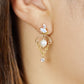 [Debut] Gold Filled / 925 Sterling Silver / 10K Pearl Earrings [Door Knocker] - Model Image
