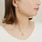 [Debut] Gold Filled / 925 Sterling Silver / 10K Pearl Clip-On Earrings [Door Knocker] - Model Image