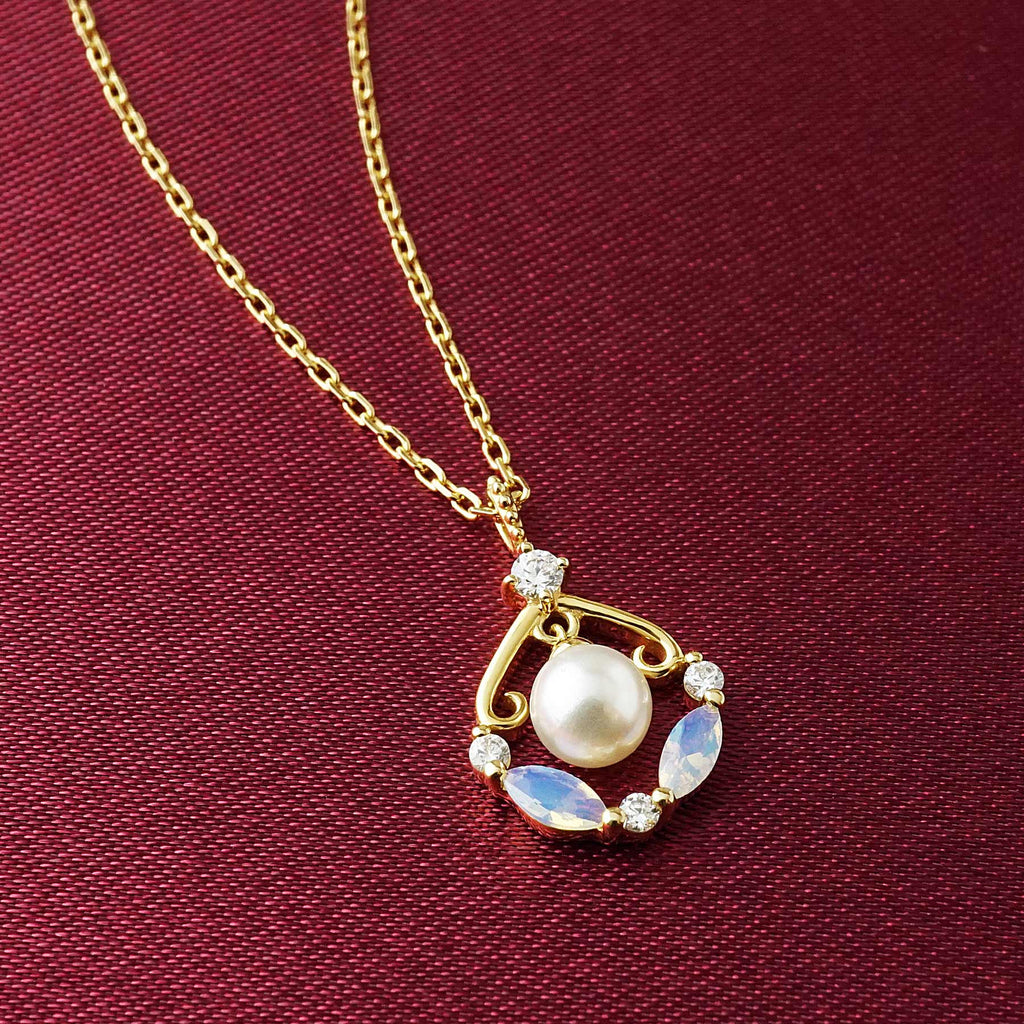 [Debut] 925 Sterling Silver Pearl Necklace [Door Knocker] - Product Image