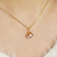 [Debut] 925 Sterling Silver Pearl Necklace [Door Knocker] - Model Image