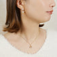 [Debut] 925 Sterling Silver Pearl Necklace [Door Knocker] - Model Image