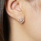 [Debut] 5K / 925 Sterling Silver / SUS Moissanite Earrings [Showtime] - Model Image