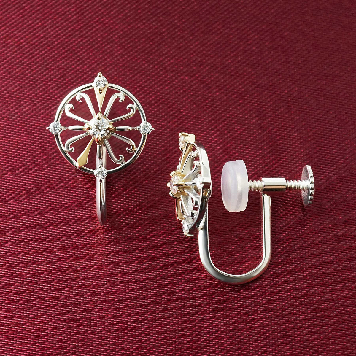 [Debut] 5K / 925 Sterling Silver Moissanite Clip-On Earrings [Showtime] - Product Image