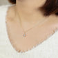 [Debut] 10K Moissanite Necklace [Spotlight] (Yellow Gold) - Model Image