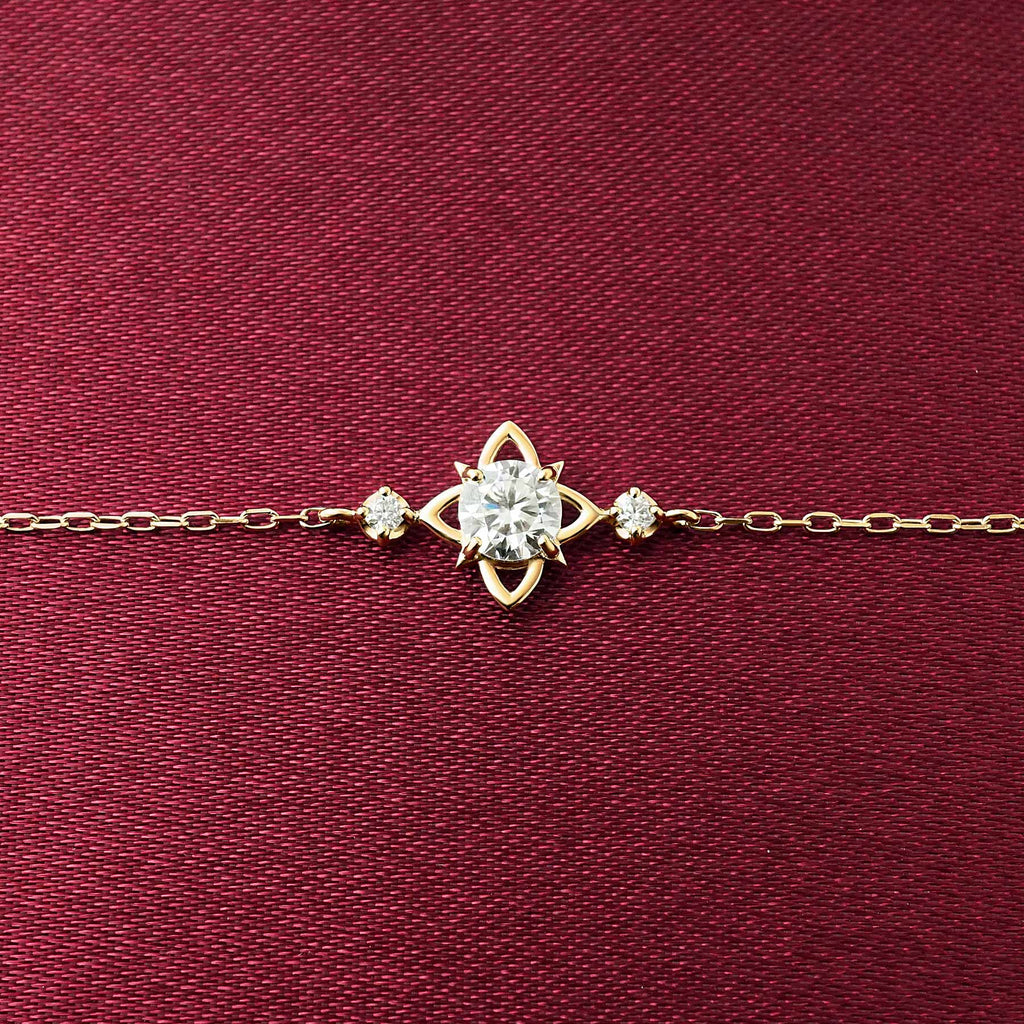 [Debut] 10K Moissanite Bracelet [Spotlight] (Yellow Gold) - Product Image