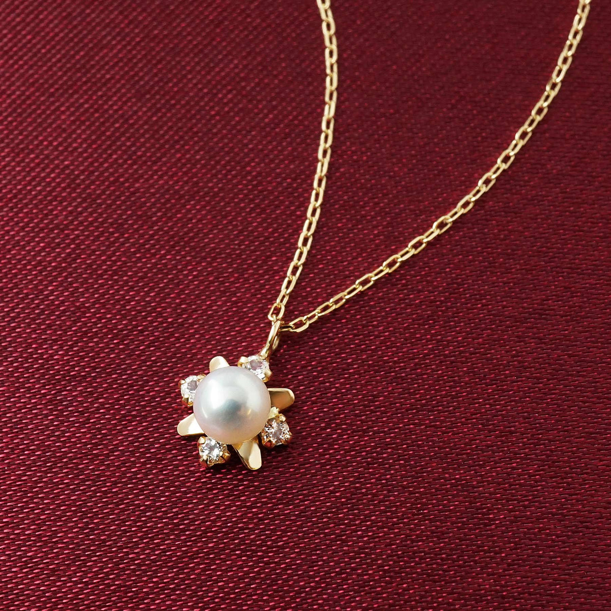 [Debut] 10K Freshwater Pearl Necklace [Top Star] (Yellow Gold) - Product Image