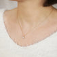 [Debut] 10K Freshwater Pearl Necklace [Top Star] (Yellow Gold) - Model Image