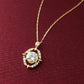 [Debut] 10K Moissanite Necklace [Shining Mirror] (Yellow Gold) - Product Image