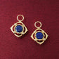 [Debut] 10K Triplet Stone Charms [Splendor] (Large Link) (Yellow Gold) - Product Image