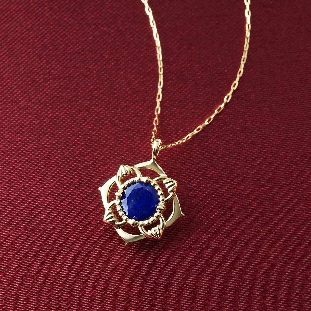 [Debut] 10K Triplet Stone Necklace [Splendor] (Yellow Gold) - Product Image
