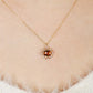 [Debut] 10K Triplet Stone Necklace [Splendor] (Yellow Gold) - Model Image