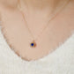 [Debut] 10K Triplet Stone Necklace [Splendor] (Yellow Gold) - Model Image