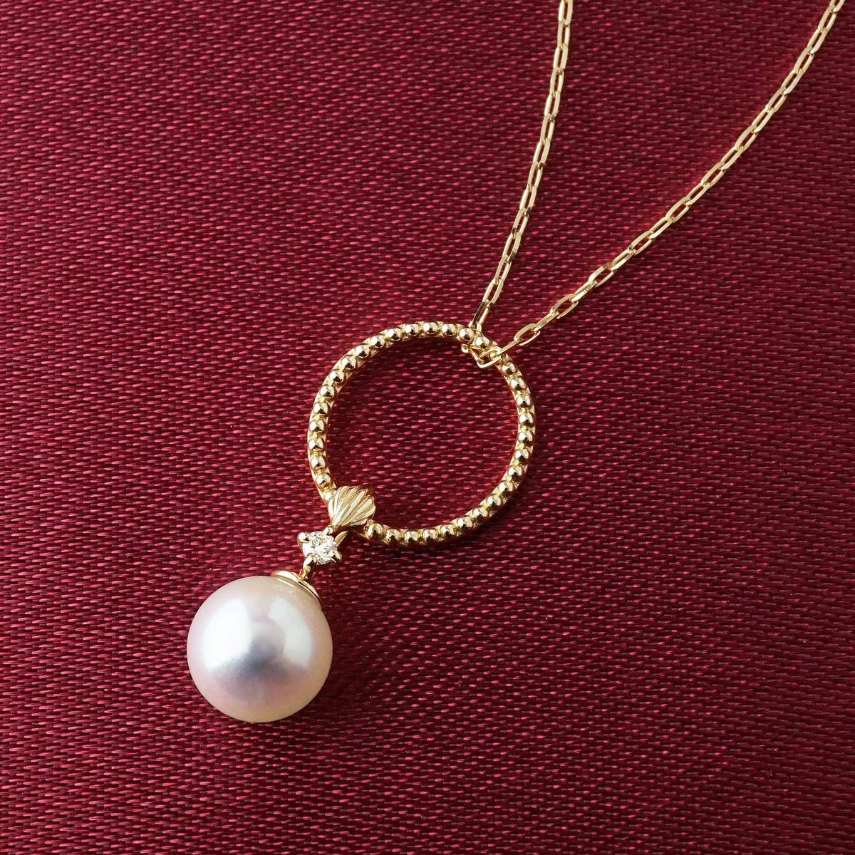 [Debut] 10K Akoya Pearl 2Way Necklace [Perfume] (Yellow Gold) - Product Image