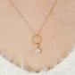 [Debut] 10K Akoya Pearl 2Way Necklace [Perfume] (Yellow Gold) - Model Image