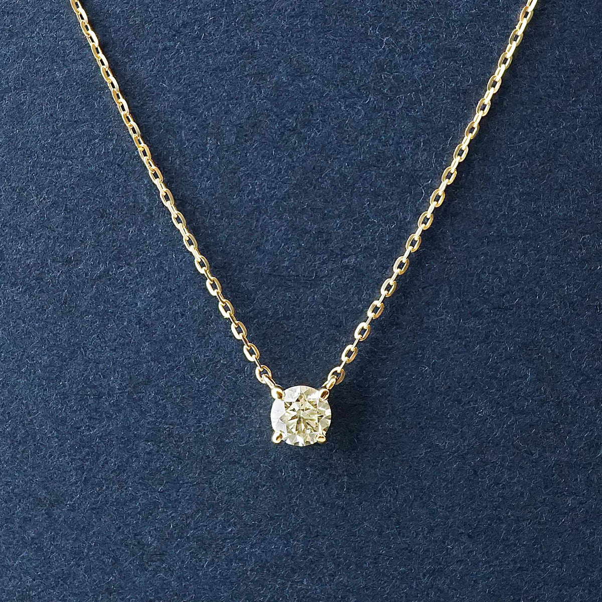 [Limited Quantity] 18K Diamond Solitaire Necklace (Yellow Gold) - Product Image