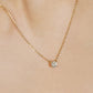 [Limited Quantity] 18K Diamond Solitaire Necklace (Yellow Gold) - Model Image