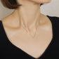 [Limited Quantity] 18K Diamond Solitaire Necklace (Yellow Gold) - Model Image