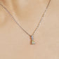 [Limited Quantity] Platinum Pear-Shaped Diamond Necklace - Model Image