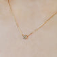 10K Diamond Flower Pave Necklace S (Yellow Gold) - Model Image