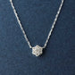 10K Diamond Flower Pave Necklace S (White Gold) - Product Image