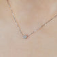 10K Diamond Flower Pave Necklace S (White Gold) - Model Image