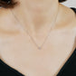 10K Diamond Flower Pave Necklace S (White Gold) - Model Image