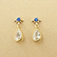 10K Star Swinging Dew Drop Earrings (Yellow Gold) - Product Image