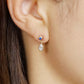 10K Star Swinging Dew Drop Earrings (Yellow Gold) - Model Image