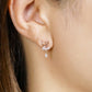 10K Heart Cat Earrings (Rose Gold / Yellow Gold) - Model Image