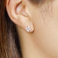 10K Four Leaf Clover Stud Earrings (Yellow Gold) - Model Image