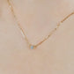 10K Heart & Cupid Diamond Solitaire Necklace (Yellow Gold) - Model Image