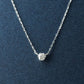 10K Heart & Cupid Diamond Solitaire Necklace (White Gold) - Product Image