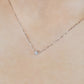 10K Heart & Cupid Diamond Solitaire Necklace (White Gold) - Model Image