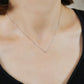 10K Heart & Cupid Diamond Solitaire Necklace (White Gold) - Model Image