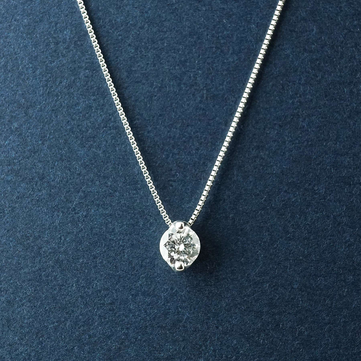 [Limited Quantity] Platinum Diamond Solitaire Necklace - Product Image
