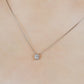 [Limited Quantity] Platinum Diamond Solitaire Necklace - Model Image