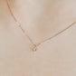 [Limited Quantity] 10K Diamond Petit Solitaire Necklace (Yellow Gold) - Model Image