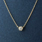18K Heart & Cupid Diamond Solitaire Necklace (Yellow Gold) - Product Image