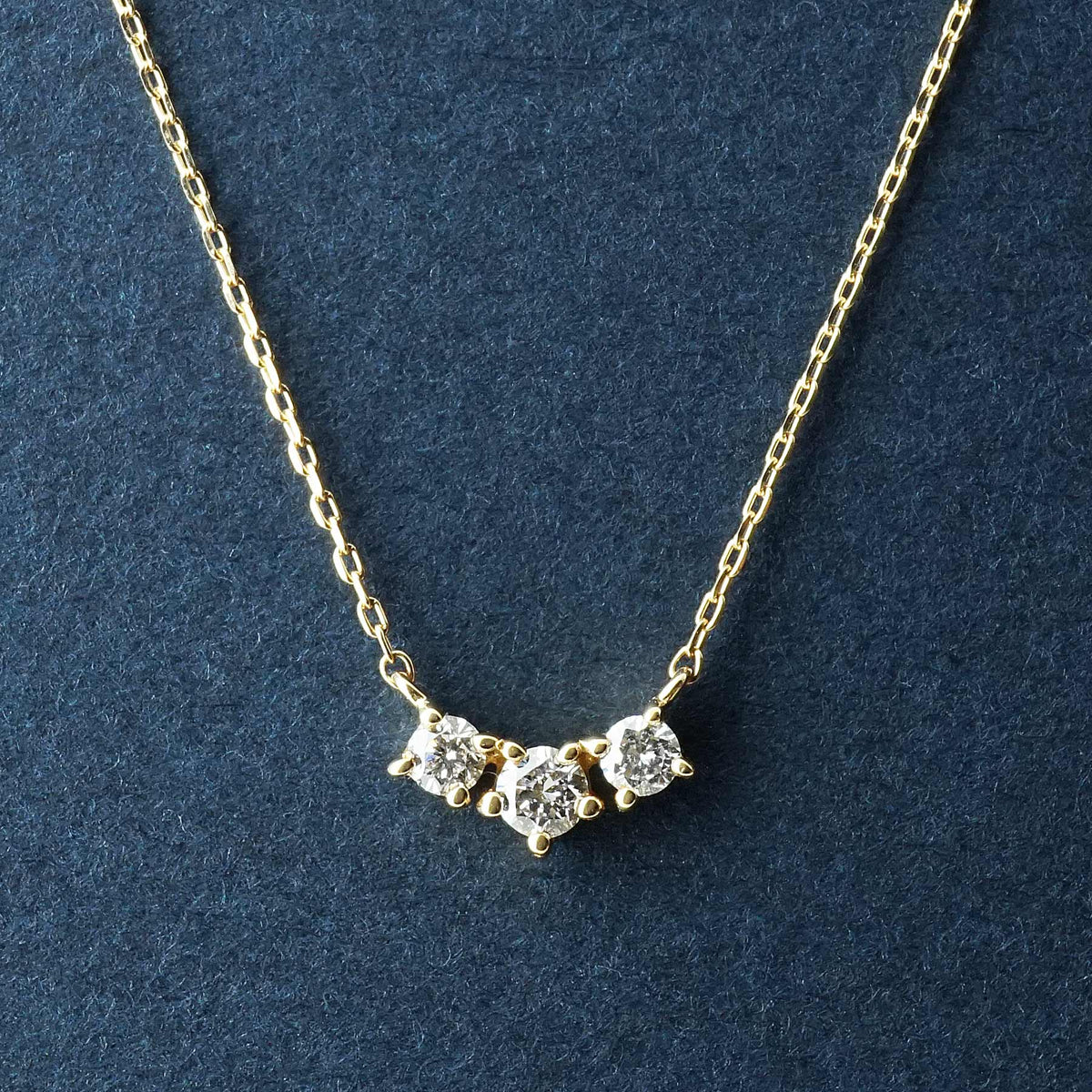 18KYellow Gold Trilogia Diamond Necklace L - Product Image