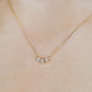 18KYellow Gold Trilogia Diamond Necklace L - Model Image