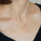 18KYellow Gold Trilogia Diamond Necklace L - Model Image