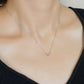Platinum Trilogia Diamond Necklace L - Model Image