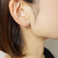 10K Double Hoop Earrings (White Gold / Rose Gold) - Model Image