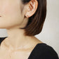 10K Double Hoop Earrings (Yellow Gold) - Model Image