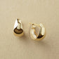 10K Plump Mini Hoop Earrings (Yellow Gold) - Product Image