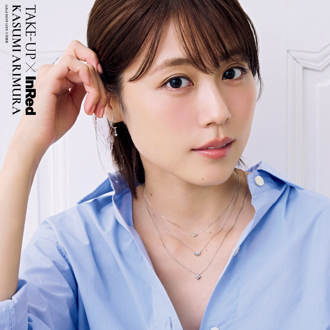 鉑金鑽石花朵項鍊