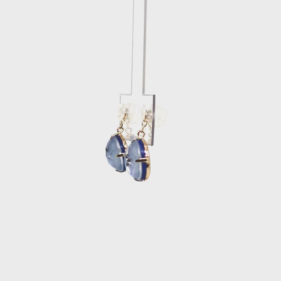 [Palette] 10K Triplet Stone Charms [Azure] (Yellow Gold) - Product Video
